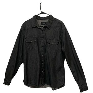 LUCKY BRAND MENS OR WOMENS BUTTON DOWN LONG SLEEVE COLLAR SHIRT SIZE LARGE